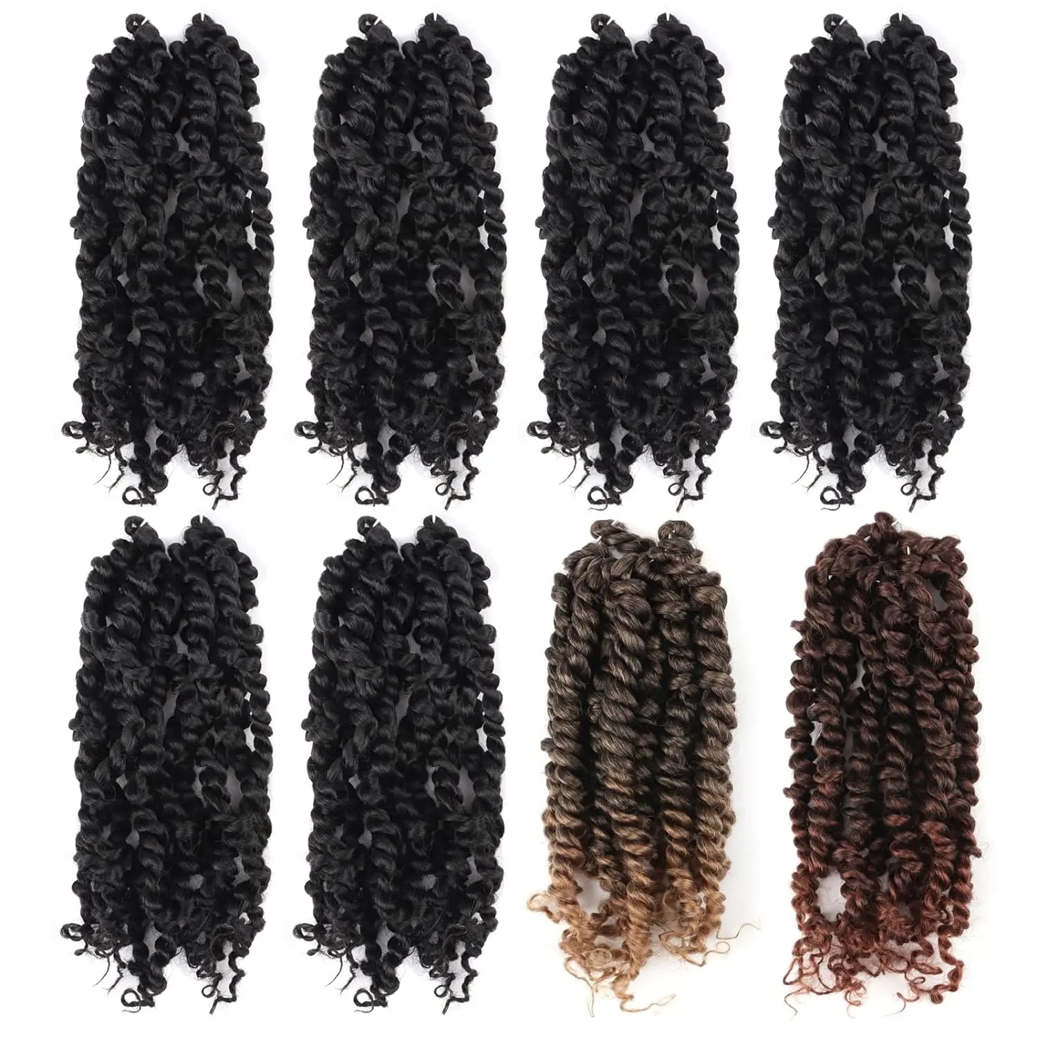 Toyotress Tiana Passion Twist Hair Pre-Twisted Pre-Looped Passion Twists Crochet Braids Made Of Bohemian Hair Synthetic Braiding Hair Extension